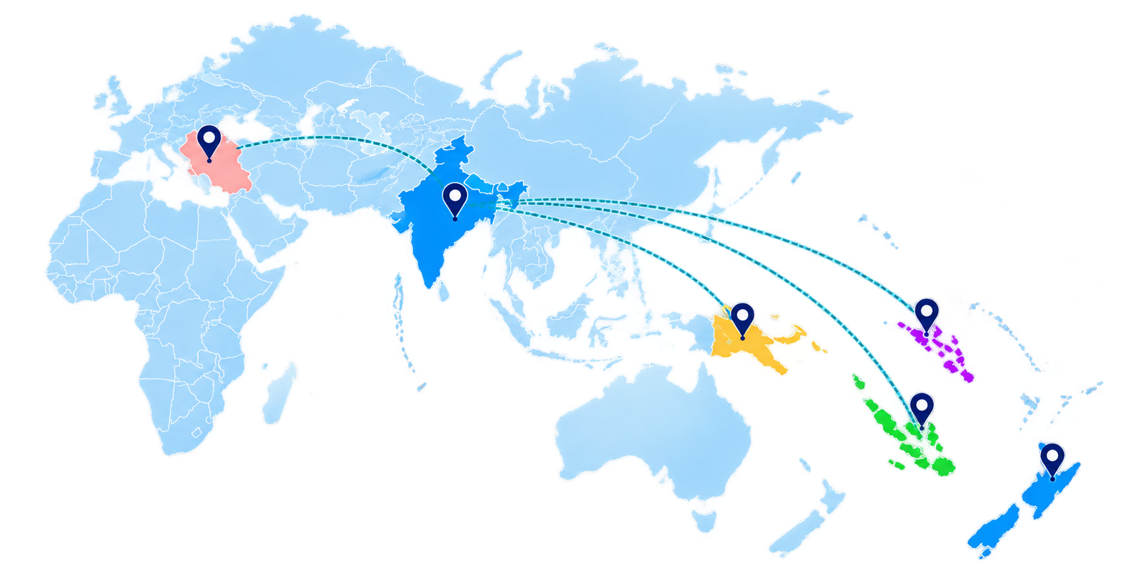 Medzuro Global Presence Map